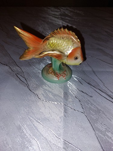 Porzellanfigur goldfisch 9cm - porzellanfigur,