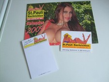 Konvolut mit St. Pauli Nachrichten Kalender 2009 + Schreibblock und + Aufkleber