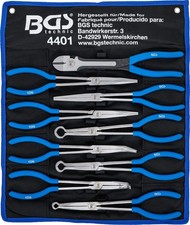 BGS Langbeck- / Flach- und Zündkerzen-Stecker-Zangen-Satz | extra lang | 9-tlg.