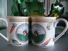 2 x Villeroy & Boch A la Ferme Les Animaux  Kaffeebecher -  Henkelbecher - Tasse