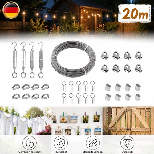 20m 3mm drahtseil edelstahl - drahtseil,