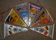 6 Wimpel von Länderspielen Ende 60er Anfang 70er Jahre