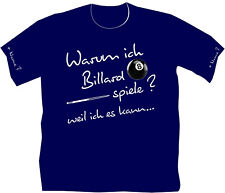 Pool Billard T-Shirt Turniere Snooker Kegel Geburtstags Geschenk Funshirt 12