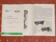 Anbau Betriebs Anleitung Superelastik Seitenwagen MZ ES 250 250/1 300 Sport AWO 