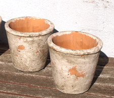 2er Set Blumentopf Übertopf Zement Shabby Landhausstil Pflanztopf  10,5x10 cm