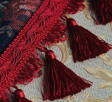 ab 1m Luxus Quastenborte 8cm breit Dekoborte Posamentenborte Quasten Troddeln DE