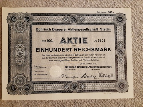 Bohrisch brauerei stettin - bohrisch,