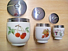 3  Royal Worcester Egg Coddler, drei Größen, Made in England