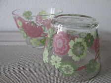 2x IKEA GODTA IDEELL Müsli Dessert Schüssel Schale Schälchen 11x8 Glas Blumen