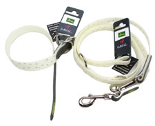 Hunter Verstellb. Hundeleine + Halsband 42-50cm Reflect Leucht Stern Muster 2m ✅