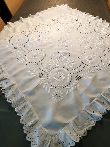 Mitteldecke weiß vintage - weiß,,