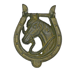 Türklopfer Hufeisen mit Pferd Türdeko Stalldekoration Gusseisen ca.17 x 12,5 cm