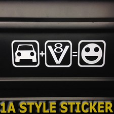 Auto+V8=Fun Aufkleber V8 Power