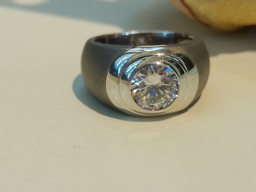 Diamonique solitaire ring - solitaire,