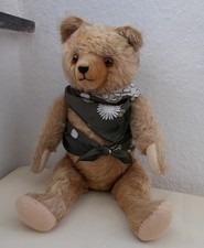 Mohairbär Teddy mit Glasaugen