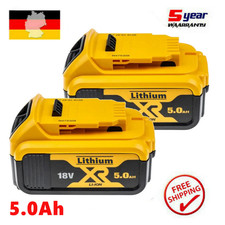 2x 18V 5,0 Ah Für DeWalt Akku XR Li-Ion Batterie DCB182 DCB205-2 DCB200-2 DCB184