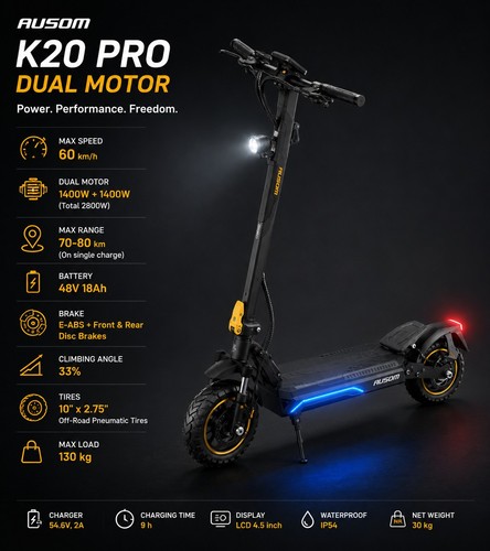 Ausom k20 pro dual - ,