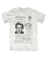 STEVE MCQUEEN Driver license - T-Shirt weiß, RACING BULLITT FORD MUSTANG