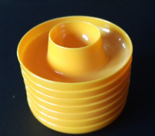 Eierbecher- Set+6 St++gelb ++H.2 cm+ D./9 cm+Hartplastik+70 er+Kult+Sammler**