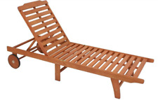 Gartenliege Sonnenliege klappbar rollbar Relaxliege Holz Eukalyptus FSC 100%