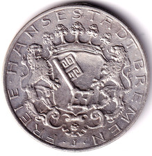 AV-VD Bremen 1904 J 2 Mark Freie Hansestadt Bremen 900 Silber DD19