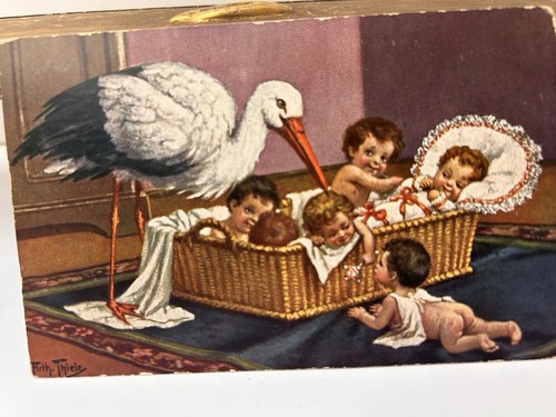 Alte postkarte klapperstorch - alte,