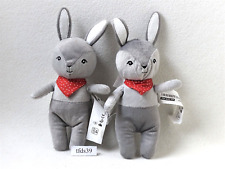 Ikea Hase GULLIGAST Rabbit grau 2 Stück Stofftier Plüschtier Kuscheltier (T220)
