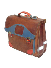 Vintage 80er Jahre Andy`s Schultasche Leder Schul Tasche Ranzen Lehrertasche