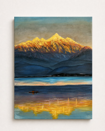 Goldene stille handgemaltes - goldene, |