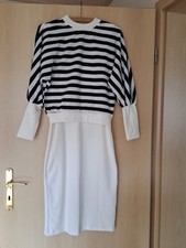 Kleid+Pulli 2-teiler Gr. 42 weiß-schwarz