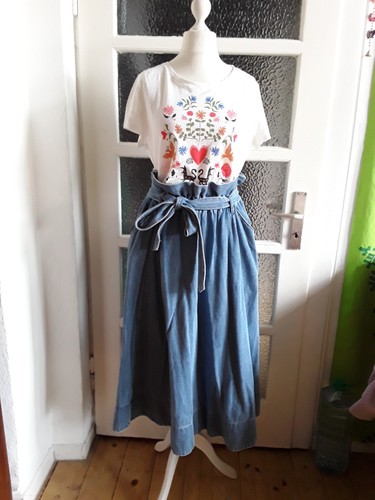 Jeansrock paperbag - h&m,