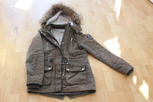 Jacke parka olivgrün mit - jacke,