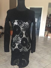 100% Original*Kaviar Gauche*Damenkleid*schwarz*34-S*Edel und elegant*Floral*
