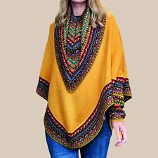 Alpaka Wolle Poncho Damen