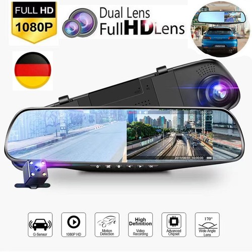 1080p spiegel dash cam - 4", dual