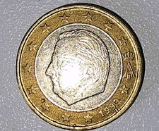 Seltene 1-Euro-Münze - Belgien 1999 - König Albert II - Frühe Euro-Ausgabe