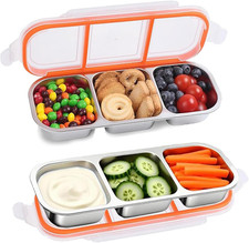 Edelstahl Snackbox Mit 3