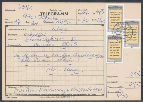 Ddr nr 3255 - mi.-nr., auf