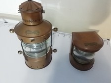 Antik Alte Schiffslampe Schiff Boot Laterne Ankerlicht Positionslampe Leuchte 