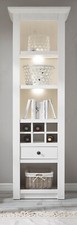 Vitrine Schrank weiß Pinie