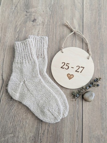 Socken handmade beige - beige, 25-27