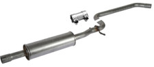 Middle silencer exhaust middle