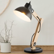 Schreib Tisch Lampe Holz Hell