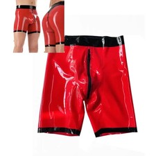 Latex Gummi Männer Shorts, Slips mit Reißverschluss, Unterwäsche, Hosen können