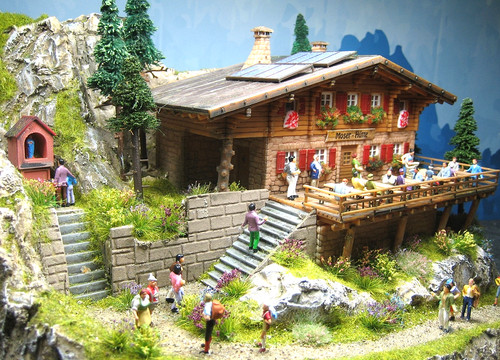 Diorama berggasthaus - diorama, berggasthaus-