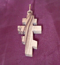 Kreuz - Russisches Kreuz - Anhänger f. Halskette - Olivenholz, Holz, Bethlehem