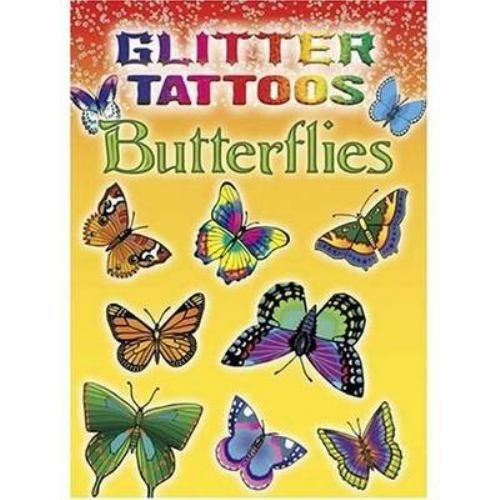 Glitter tattoos butterflies - glitter,