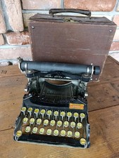 EARLY BATCH SN #1109 Black QWERTZ STANDARD FOLDING TYPEWRITER ANTIQUE See descr.