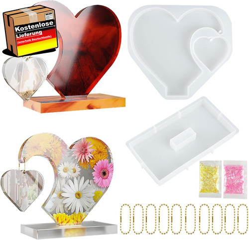 Epoxidharz silikonform herz - epoxidharz,
