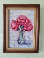 Handbemalte rosa Pfingstrosen